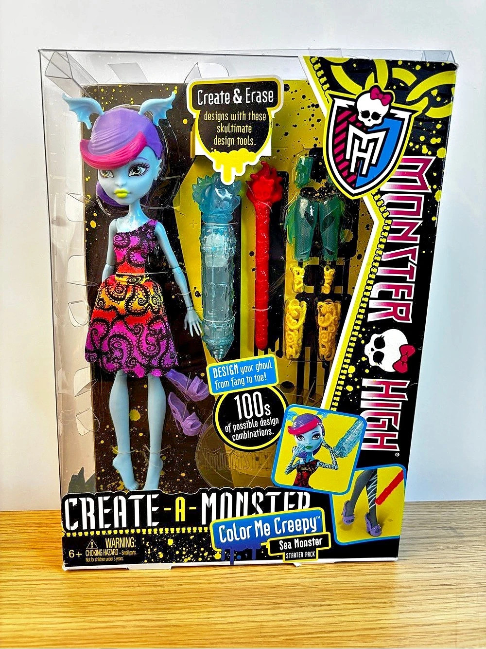 Monster High Create-A-Monster Color Me Creepy Sea Monster Starter Pack Doll Set